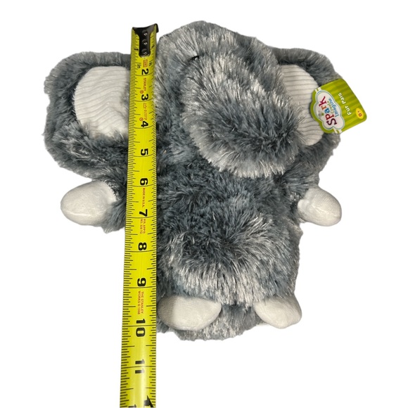 Elephant Gray & White by Spark Create Imagine Plush Rattles & Crinkles 11" NWT - Picture 7 of 9